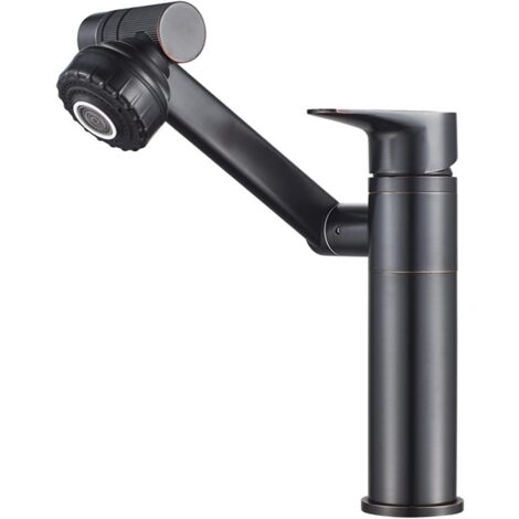 Modern 360 Degree Rotatable Single Hole Faucet, Multifunctional Hot and Cold Water Faucet, Basin Faucet, Kitchen Sink Faucet, Bathroom Sink Faucet (1/4)