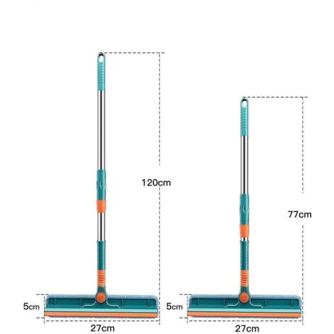 Professional 2-in-1 Window Wiper Cleaning Set，with telescopic handle (length 1.35 m), window squeegee for interior windows