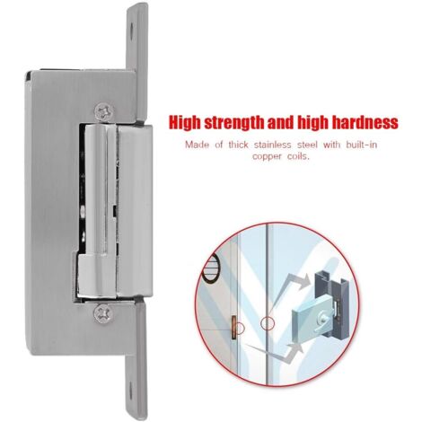 DC12V Electric Strike Door Lock, Narrow Door Electric Strike Lock for All Kinds of Doors