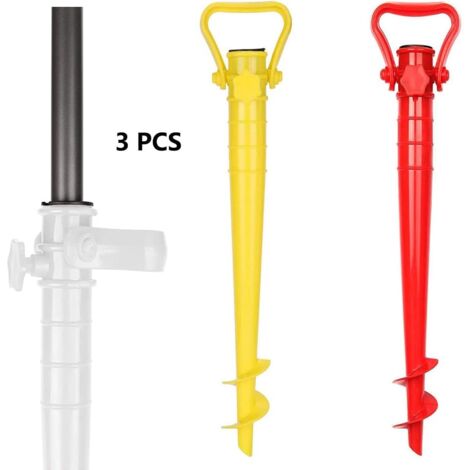 Pack of 3 parasol stands, parasol ground anchors, beach umbrella sand anchors, for garden umbrellas, birdhouses, gazebos, flags