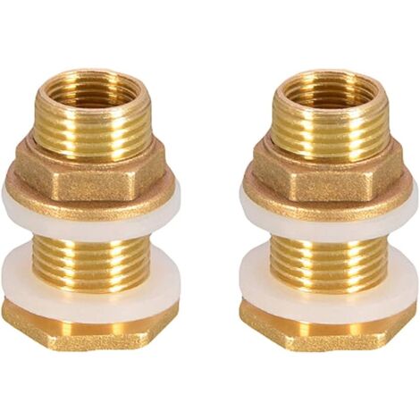 2pcs Water Nozzle, 4.2cm, 1/2 inch Brass Water Connector for Faucet/Barrel Tap/Rainwater Tanks