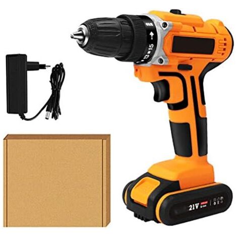 21V Cordless Screwdriver Drill Rechargeable Lithium Battery Waterproof Portable Electric Household Drill (1/5)