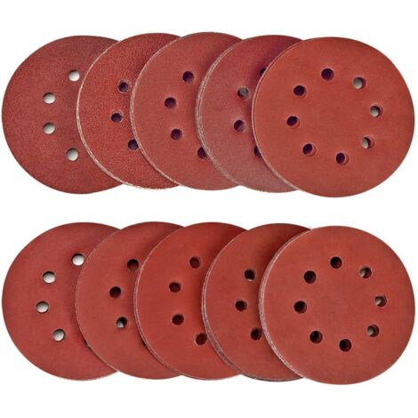 Grinding Disc, 100pcs, SPTA Grinding Discs, Grit 40/80/120/180/320/600/800/1000/1500/2000, Size 125mm, Ideal for Grinding/Polishing/Derusting HSDPS5M100 (1/4)