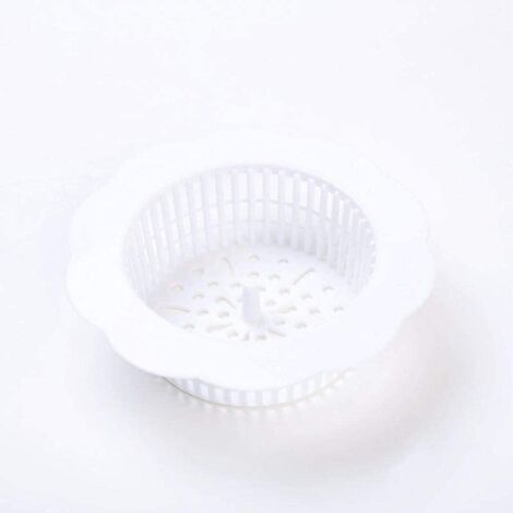 Floor drain for dry and wet areas, plastic, shower, floor drain, bathroom, hair filter, kitchen, floor drain, washbasin, bathroom, white (1/5)