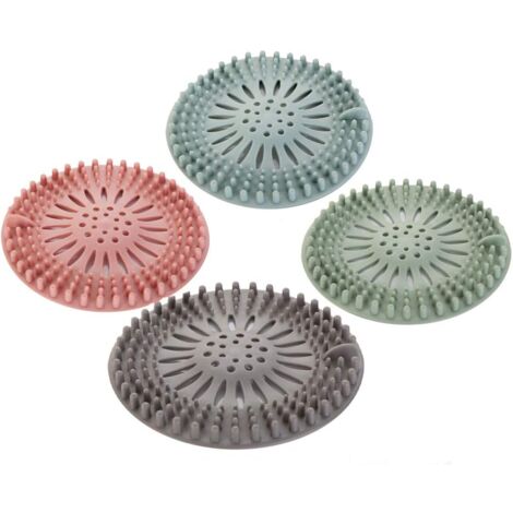 4pcs Silicone Hair Filter, Universal Drainage Protection Device, Can Be Used in Bathroom, Bathtub, Kitchen, Hair Filter (1/5)