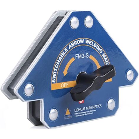 Magnets for welding, 1 piece FM3-S with switch, magnetic angle for welding 15-25 kg for angle holder 45°, 90°, 135°