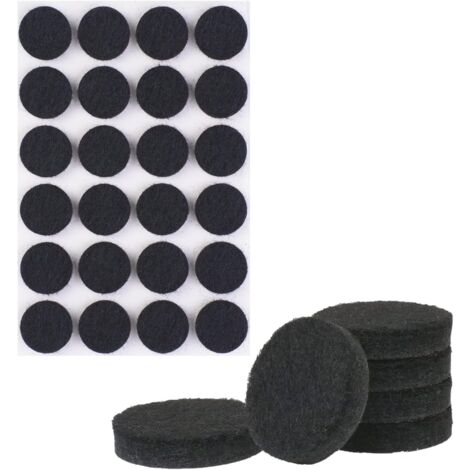 72 pieces felt glides, 20 mm black self-adhesive floor protection felt pad, 5 mm thick, furniture glides for furniture legs (round, 20 mm)