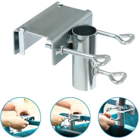 Parasol stand for balcony – robust umbrella stand, clamp holder, space-saving clamp, robust