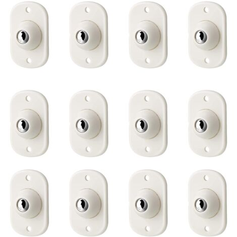 12pcs Self-Adhesive 360 Degree Swivel Casters, Ball Casters, Ball Furniture Casters, for Small Furniture