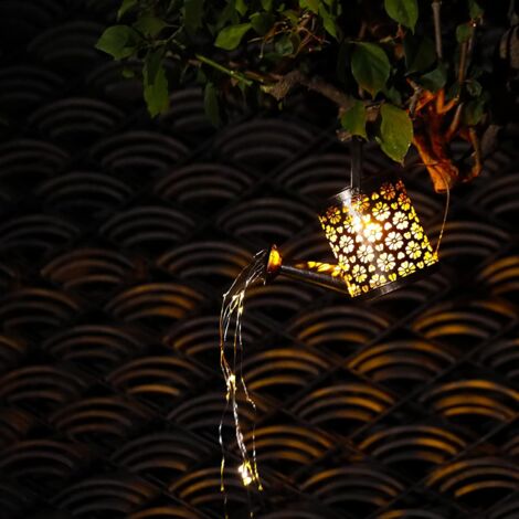 Solar Garden Lights Outdoor Watering Can String Lights Waterproof Decorative Lighting for Patio Lawn Garden Yard Art Garden Accessories Outdoor Decorations