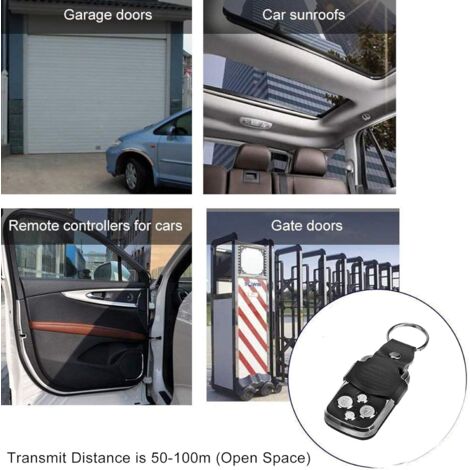 Remote Control [3-Piece], Electric Remote Control, for Garage Door Universal Remote Control 270-433.92 MHz with 4 Duplicated Buttons