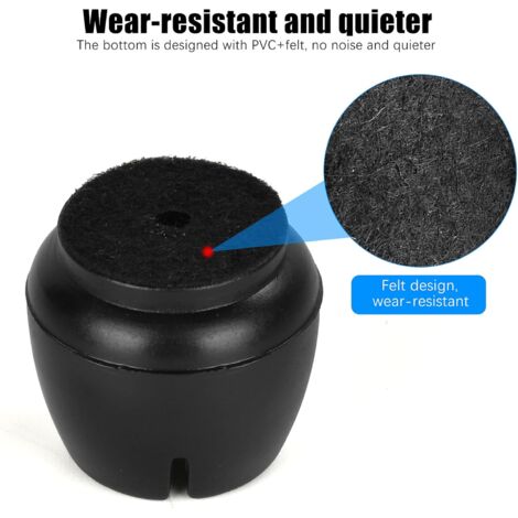 Non-Slip Silicone Table and Chair Feet, 32 Pack Silicone Chair Leg Caps, Chair Caps Chair Foot Protectors, Suitable for Round and Square Furniture Feet in Black