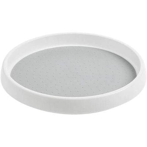 Spice Turntable Storage, Spice Rack, Rotating Tray Plastic Spice Turntable for Kitchen Cabinet, 24.5cm x 3.5cm