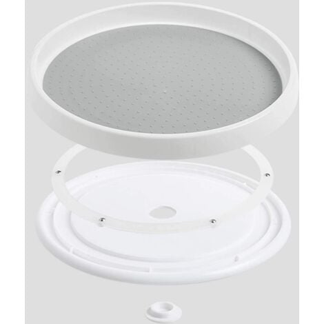 Spice Turntable Storage, Spice Rack, Rotating Tray Plastic Spice Turntable for Kitchen Cabinet, 24.5cm x 3.5cm