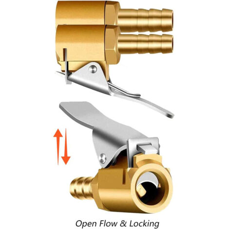 6mm Air Tire Chuck Inflator Pump Hose Adapter Valve Connector For - Foto 5