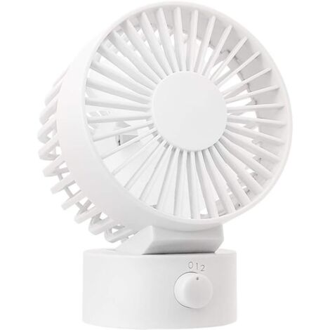 Quiet Mini Desk Fan, Personal Portable USB Fan for Office, Home, Office and Bedroom - White (1/5)