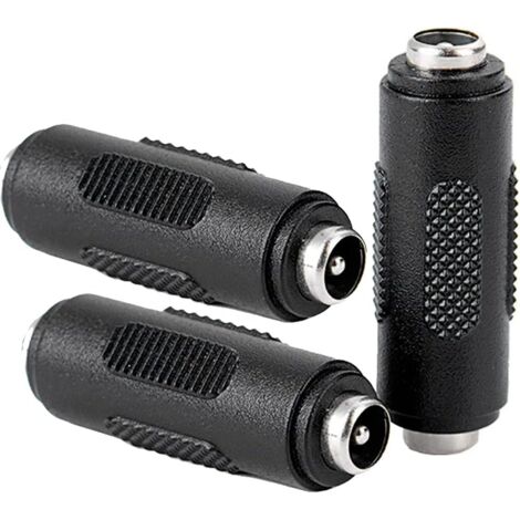 3pcs DC 5.5 x 2.1mm Female to Female Power Connector, Female to Female Coupler Adapter for CCTV