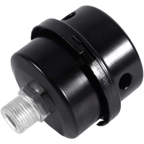 2pcs Air Compressor Muffler Filter, 3/8 inch 16mm Male Thread, Metal Housing Air Compressor Muffler Filter, Metal Intake Filter Silencer for Air Compressor Tank (16mm)
