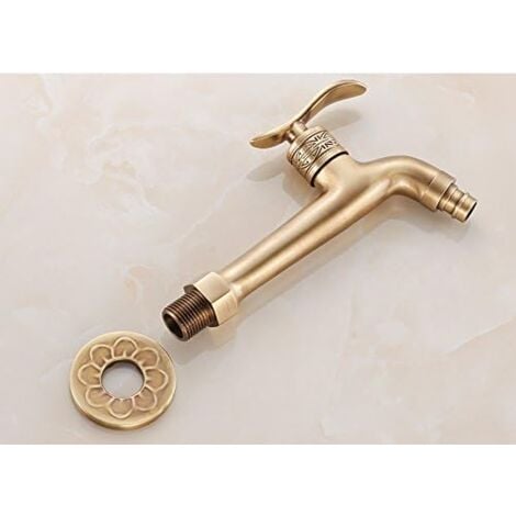 Antique brass faucet with lever handle, brass in old look（G1/2）