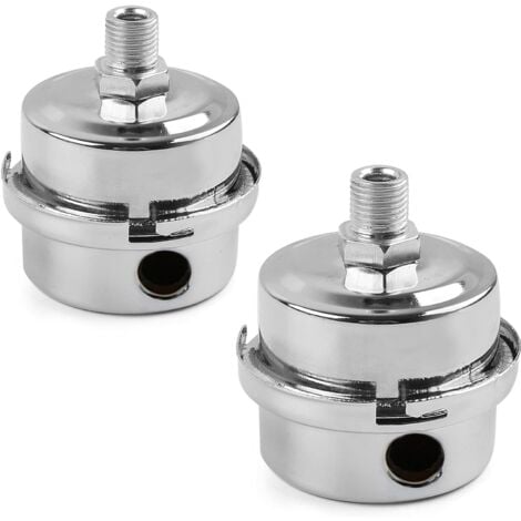 2pcs Air Compressor Filter Silencer, Metal Air Filter, Muffler Suction Filter for Use in Air Compressor Inlet and Blocks Dust, Reduces Noise - 16mm