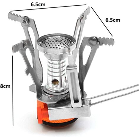3000W Portable Camping Stove, Lightweight Folding Gas Burner with Piezo Ignition, Mini Ultralight Stable Stand, Pentole Split Adapter for Backpacking