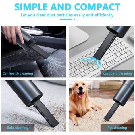 Mini Vacuum Cleaner, Cordless Handheld Vacuum Cleaner, USB Rechargeable, Powerful 2 in 1 Suction Cup, Portable Lightweight Vacuum Cleaner for Car, Computer, Keyboard, Pet Hair, Easy to Clean