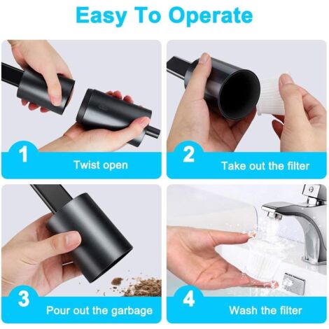 Mini Vacuum Cleaner, Cordless Handheld Vacuum Cleaner, USB Rechargeable, Powerful 2 in 1 Suction Cup, Portable Lightweight Vacuum Cleaner for Car, Computer, Keyboard, Pet Hair, Easy to Clean
