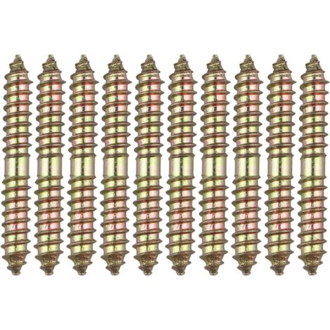 M10x70mm Hanger Bolts, 24 Pack Double Ended Thread Dowel Screws - View #10
