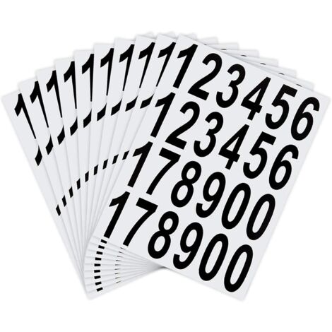 10 Sheets Mailbox Number Stickers, Waterproof Self Adhesive Stickers for Mailbox Home Door Address Number Indoor or Outdoor (5cm) (1/5)