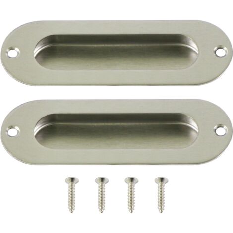 Set of 2 recessed handles for sliding doors INOX sliding door handles