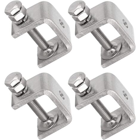 HARFINGTON 4pcs 304 Stainless Steel C Clamps 2.56" (65mm) Wide Jaw
