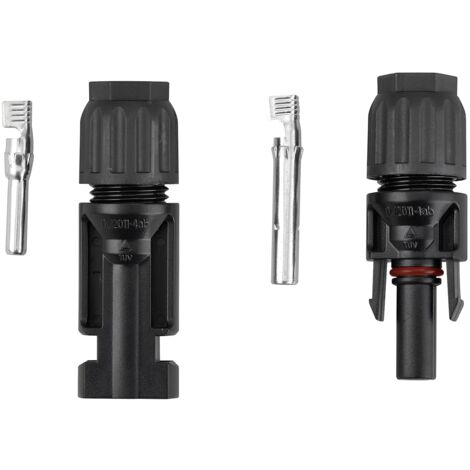 1 Pair PV Connector Male + Female Photovoltaic Solar Connector - Panel Accessory Cable (1/4)