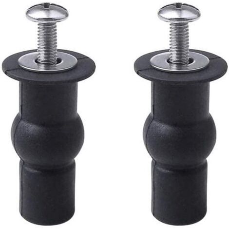 2pcs Toilet Seat Hinge Fixings, Blind Hinges, Mounting Hole, Expandable Rubber Screw, Fits All Toilets (14mm) (1/5)