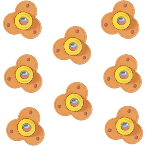 8pcs Mini Stainless Steel Swivel Casters Self Adhesive 360 Degree Swivel Caster Universal Wheels for Furniture Storage Box Trash can (Orange)