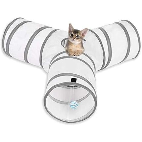 Cat Tunnel Cat Toy, 3 Way Tunnel Collapsible Tube Toy, Suitable for Cats, Rabbits, Dogs, Pets (1/5)