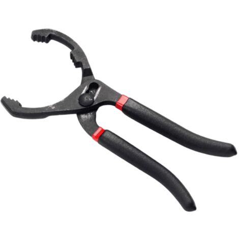 Oil filter pliers, wrench, oil filter pliers, long handle, adjustable oil filter wrench, pliers, adjustable oil filter pliers with non-slip handle for oil filters, diameter 45 mm, diameter 145 mm (1/4)