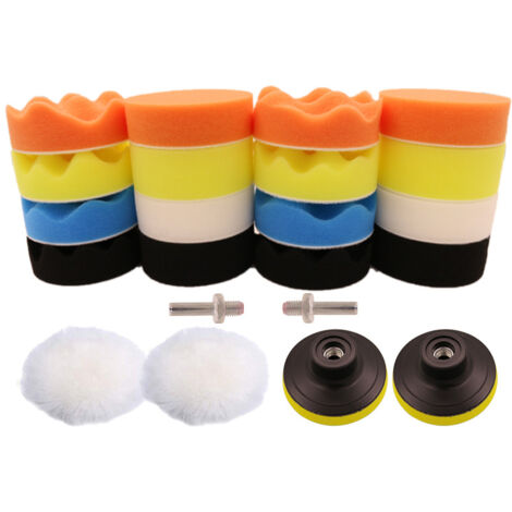 Polishing Sponge 22-Piece Car Polishing Sponge with Adapter Set for Polishing 3-Inch Cars