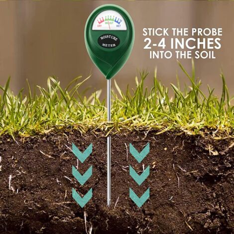 Soil Moisture Meter, Soil Tester, Tests Soil Moisture, Perfect for Gardens, Farms, Indoors and Outdoors, 26cm (No Batteries Required)