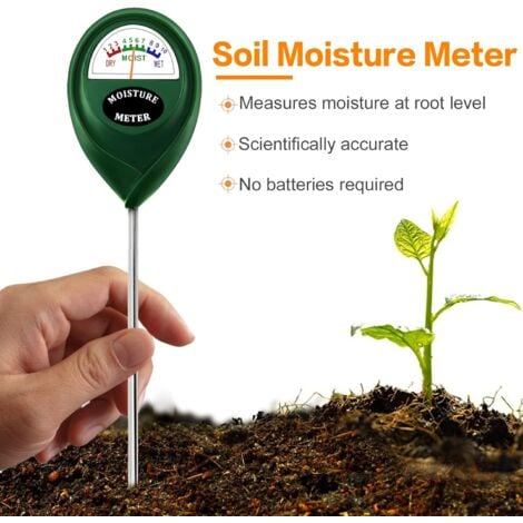 Soil Moisture Meter, Soil Tester, Tests Soil Moisture, Perfect for Gardens, Farms, Indoors and Outdoors, 26cm (No Batteries Required)