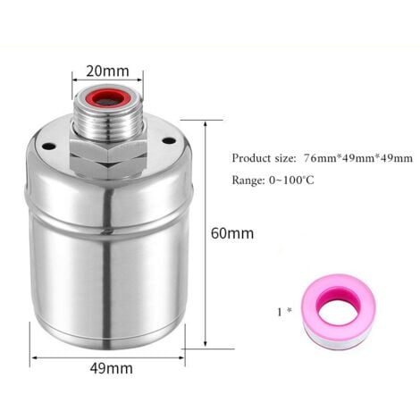 1/2 inch float ball valve, automatic water level control tank, stainless steel floating ball valve