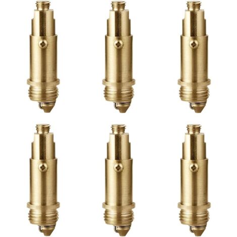 6pcs Spring Core Pop Up Sink Drain Plug Brass Spring Bolt Fits Most Sink Bathtub Basin Drain Plug (1/5)