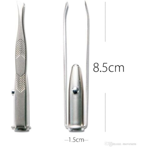 Professional eyebrow tweezers with high-precision LED light made of stainless steel. Professional eyebrow tweezers with high-precision LED light made of stainless steel