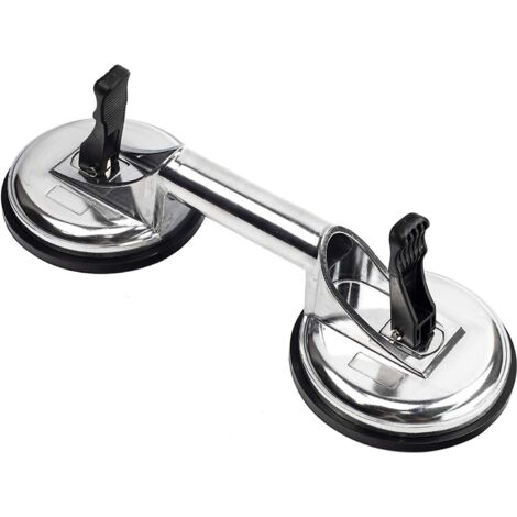 Suction Cup Lifter, Heavy Duty Aluminum Vacuum Handles, Plate Suction Cup for Moving Large Glass/Floor Gap Fixer/Dent Puller/Tiles, Lifting Cushion (1/5)
