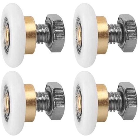 Sliding door roller, 4 pieces shower rollers, shower rails, roller roller​for shower door rollers, door replacement wheel (20 mm) (1/5)