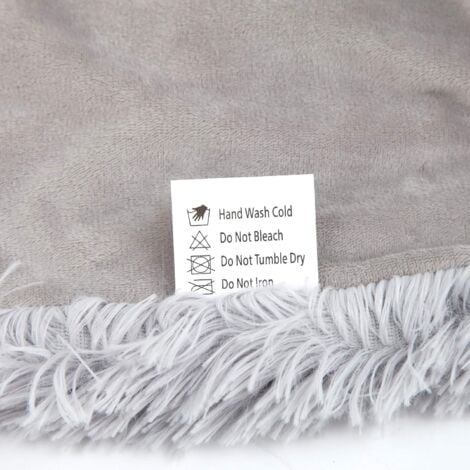 160  200cm Super Soft Warm Plush Throw Blanket Double Sided Fleece Blanket (Gray)