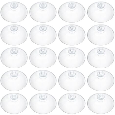 20 5.5cm Clear Plastic Suction Cups for Home Organization and Decoration - Self Adhesive Suction Cups for Bathroom Glass Windows and Doors (1/5)
