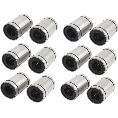 12pcs LM8UU Linear Bearings for 3D Printer, RepRap Prusa Mendel DIY CNC Motion, Prusa Mendel, Reprap (8mm x 15mm x 24mm)