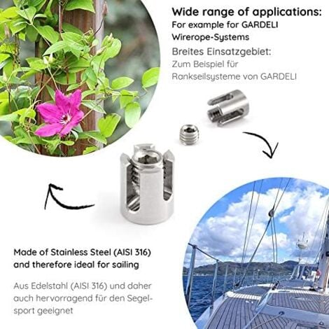 Pack of stainless steel cable ties (A4) for 2 mm cable – M8 (for 2 mm cable).