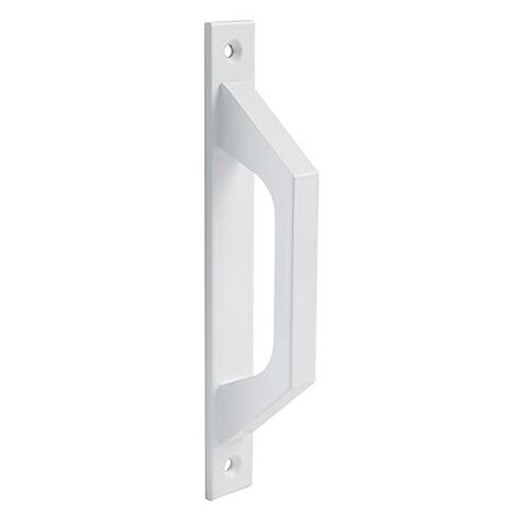 Aluminum alloy kitchen door handle with glass and plastic assembly (D white)