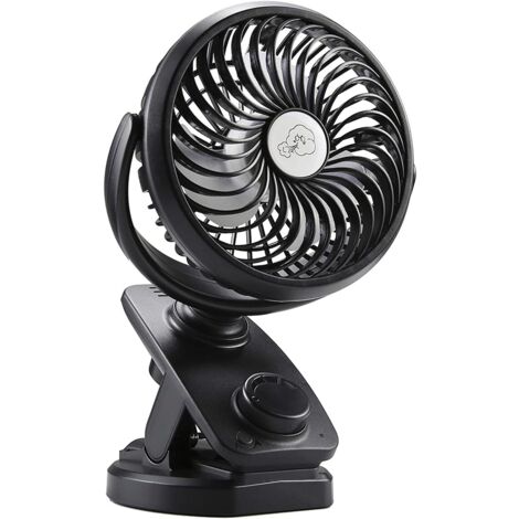 Battery Powered Fan, Oscillating USB Fan with 4000mAH Rechargeable Battery, Portable Mini Fan for Stroller, Car, Gym, Office, Outdoor, Travel, Camping (1/5)